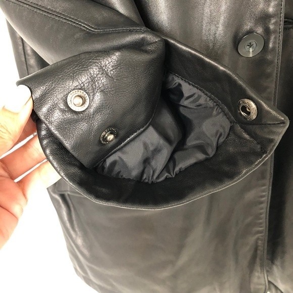 Brandini Mens Leather Coat Jacket - Picture 6 of 10